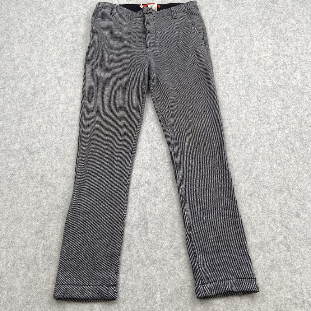 Cartonnier Dress Pants Womens 27 (30x28) Gray Herringbone Twill Cuffed *STAIN*